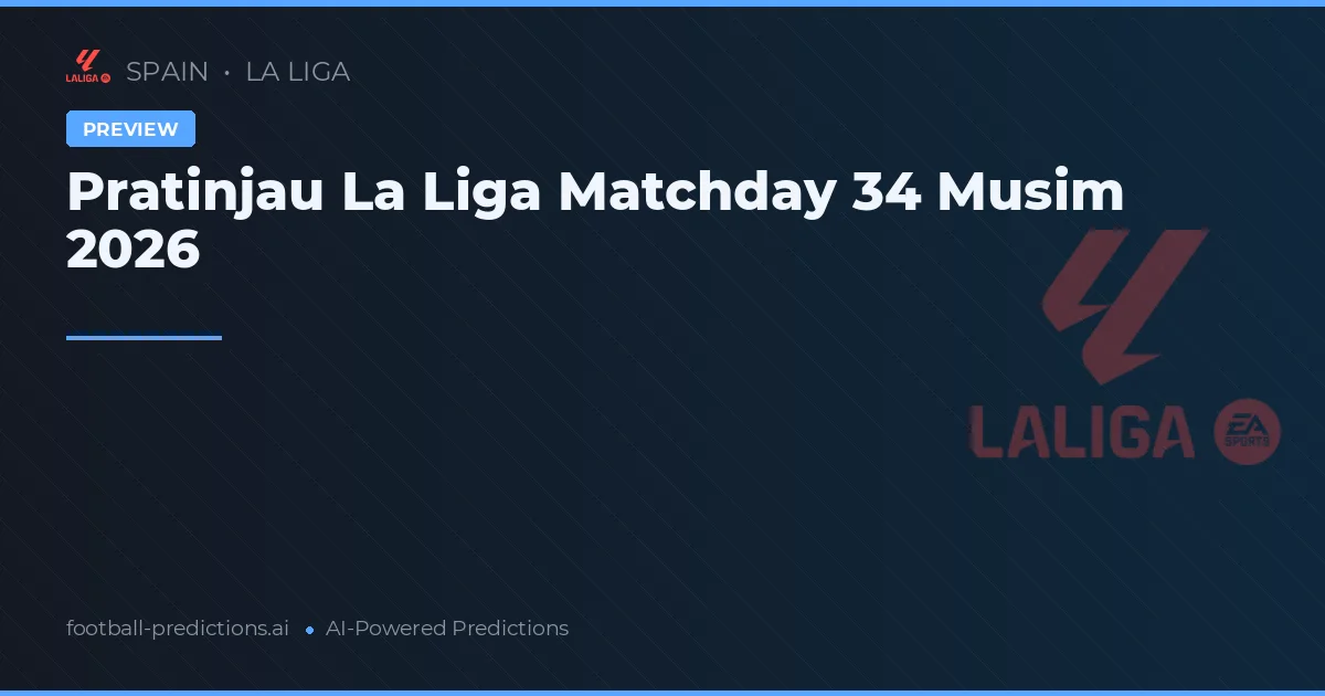 Pratinjau La Liga Matchday 34 Musim 2026