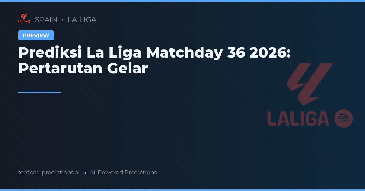 Prediksi La Liga Matchday 36 2026: Pertarutan Gelar