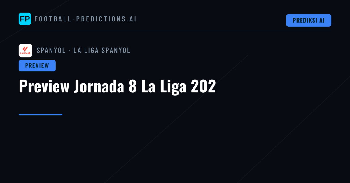 Preview Jornada 8 La Liga 202