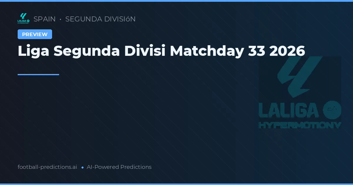 Liga Segunda Divisi Matchday 33 2026