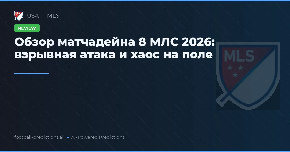 Обзор матчадейна 8 МЛС 2026: взрывная атака и хаос на поле