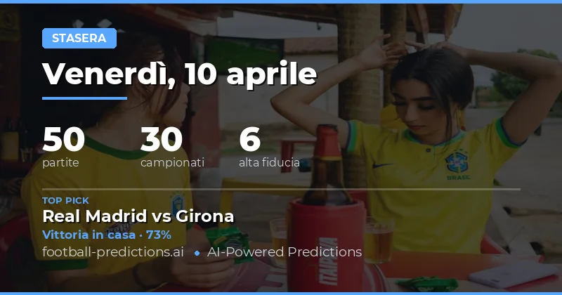 Le previsioni per le partite di questa sera