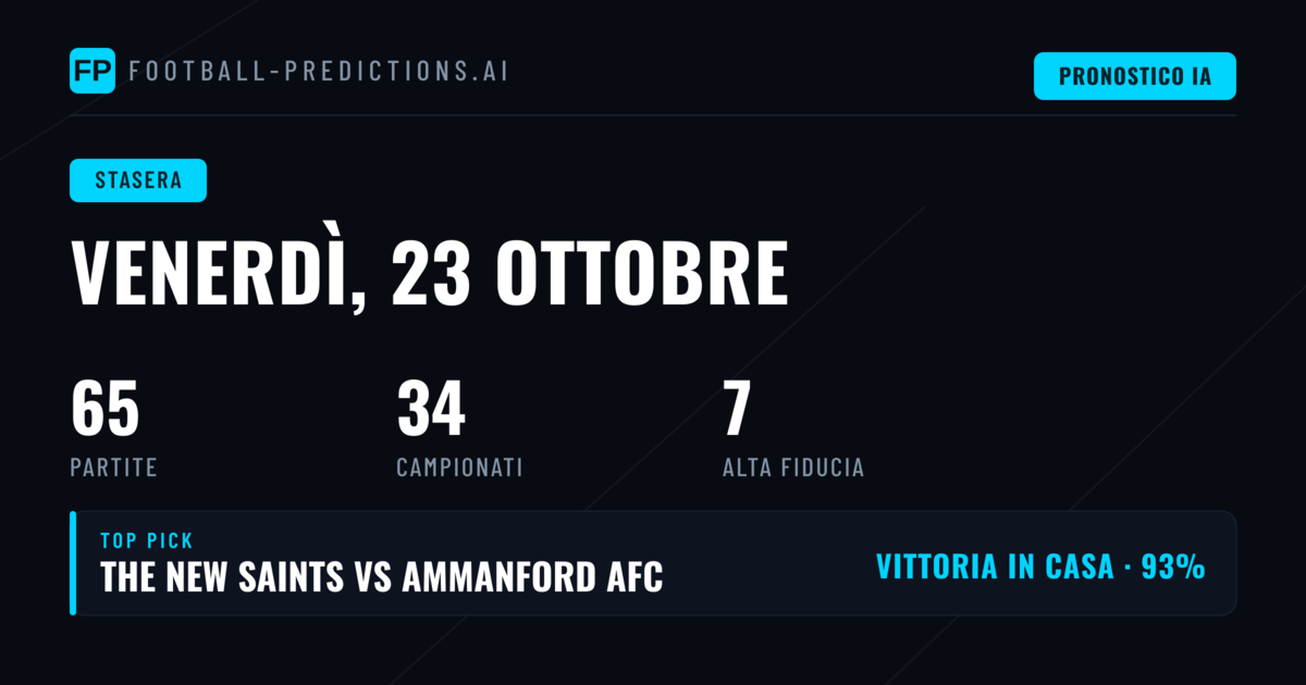 65 partite e tre segnali statistici per orientare i pronostici