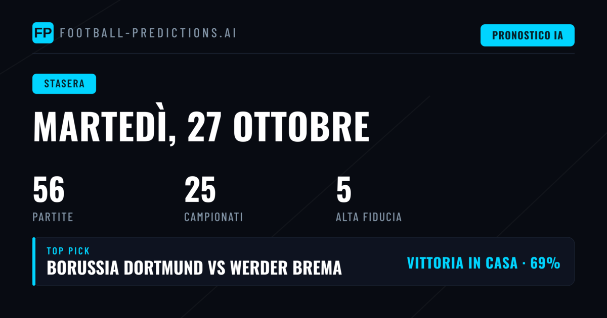 Previsioni e statistiche per la notte di martedì