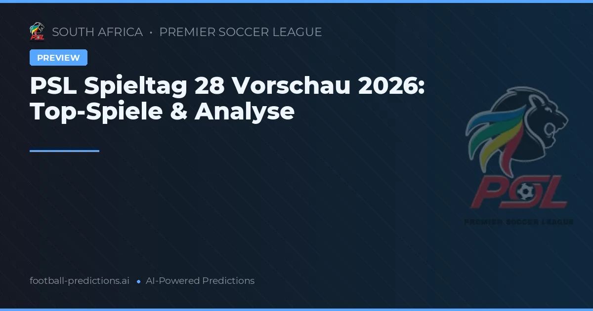 PSL Spieltag 28 Vorschau 2026: Top-Spiele & Analyse