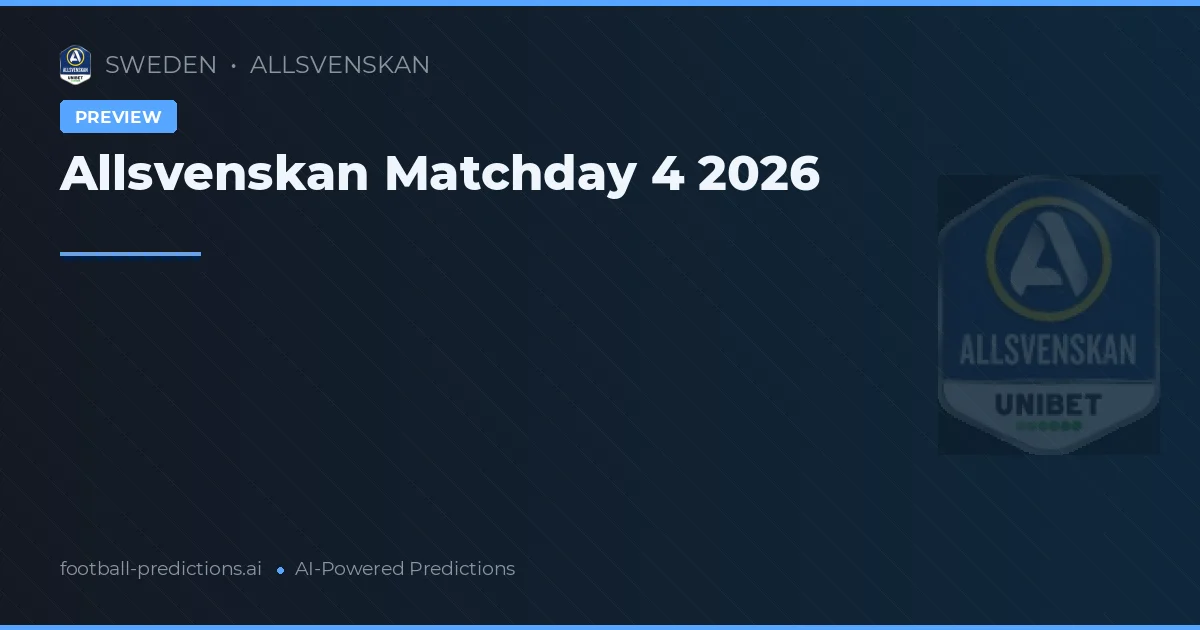 Allsvenskan Matchday 4 2026