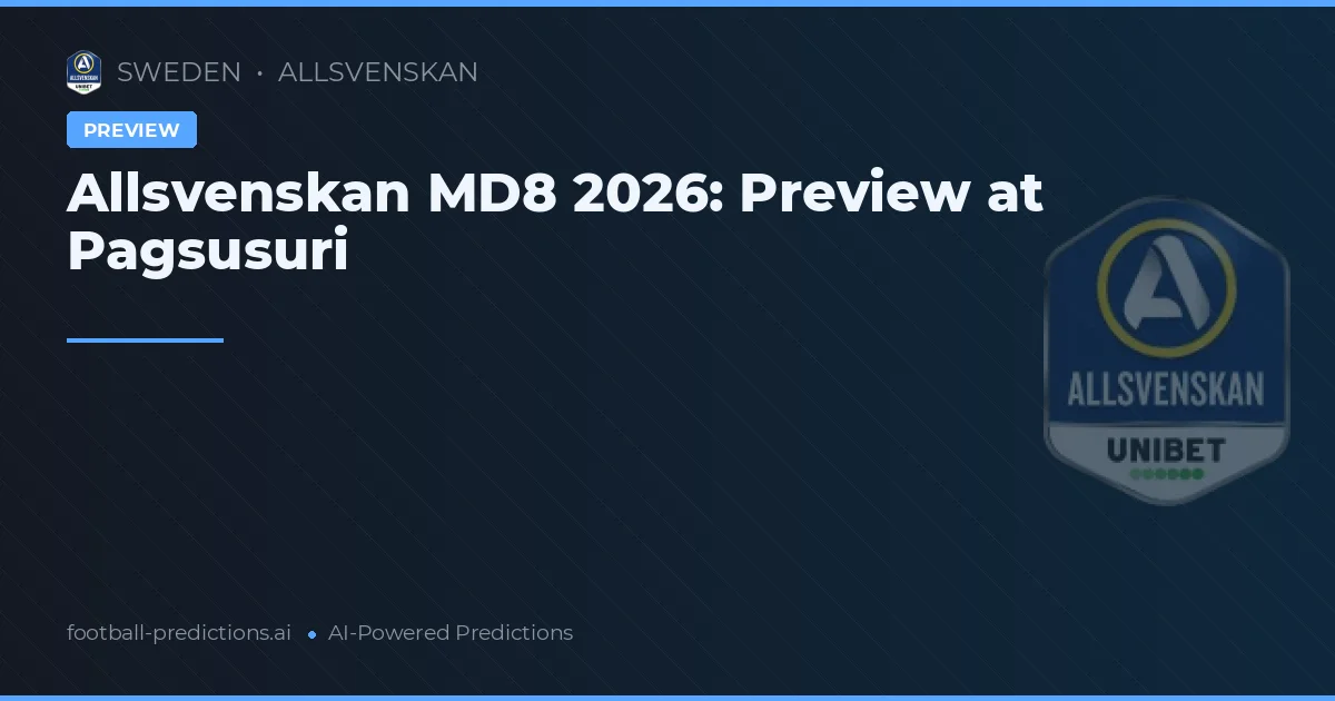 Allsvenskan MD8 2026: Preview at Pagsusuri