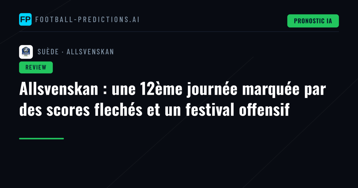 Allsvenskan : une 12ème journée marquée par des scores flechés et un festival offensif