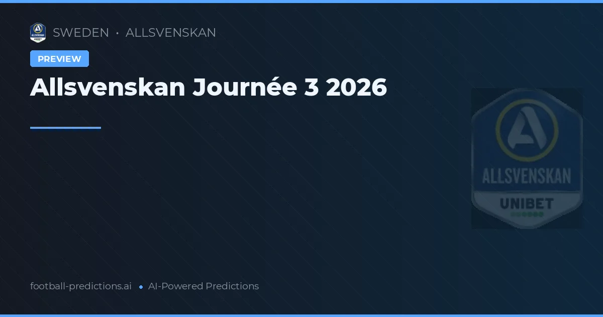 Allsvenskan Journée 3 2026