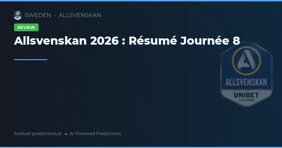 Allsvenskan 2026 : Résumé Journée 8