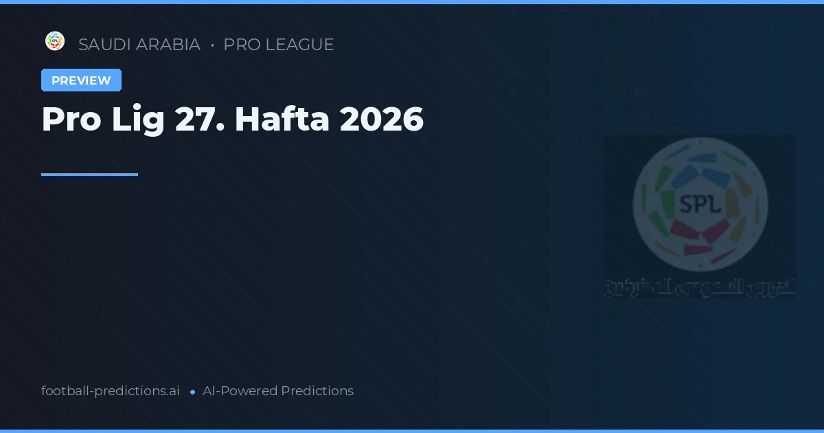 Pro Lig 27. Hafta 2026