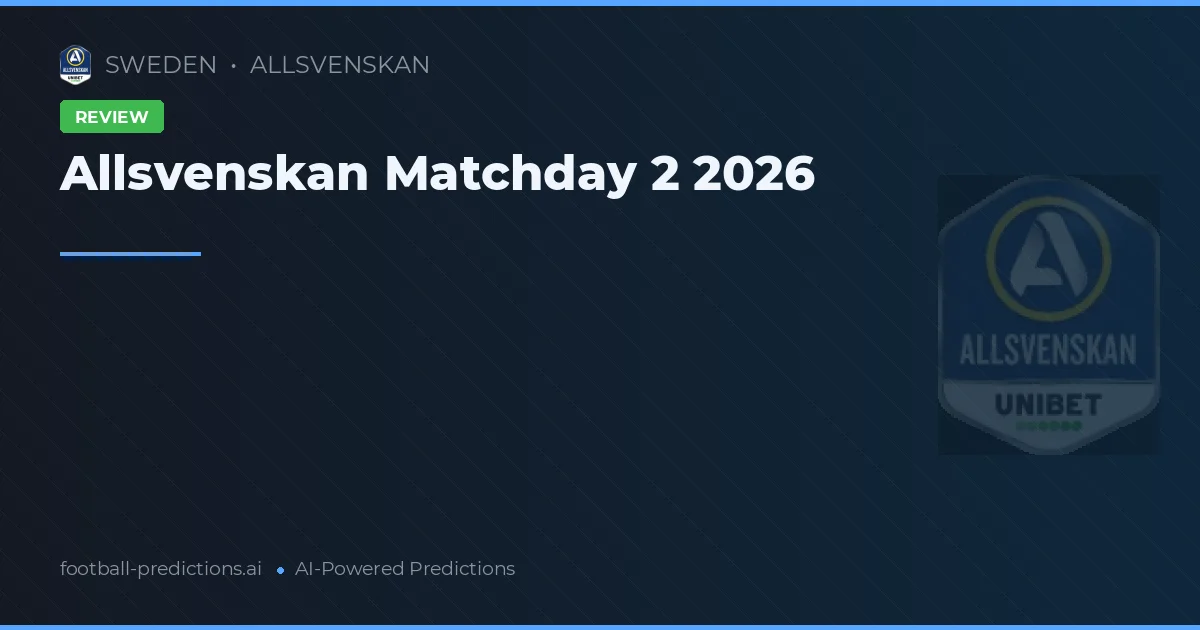 Allsvenskan Matchday 2 2026
