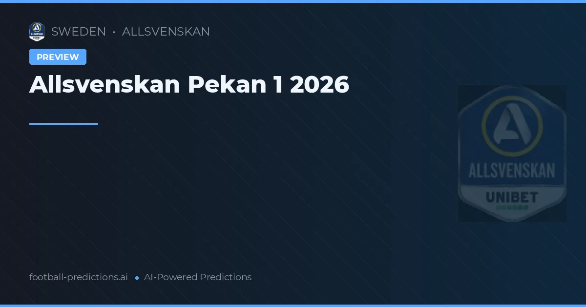 Allsvenskan Pekan 1 2026