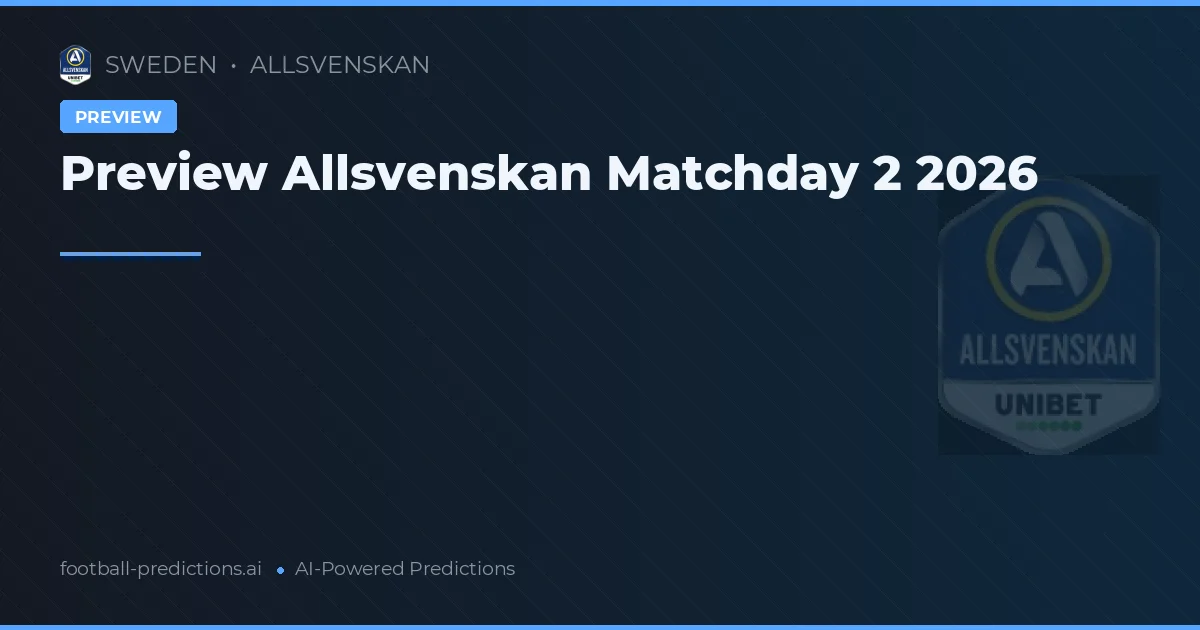 Preview Allsvenskan Matchday 2 2026