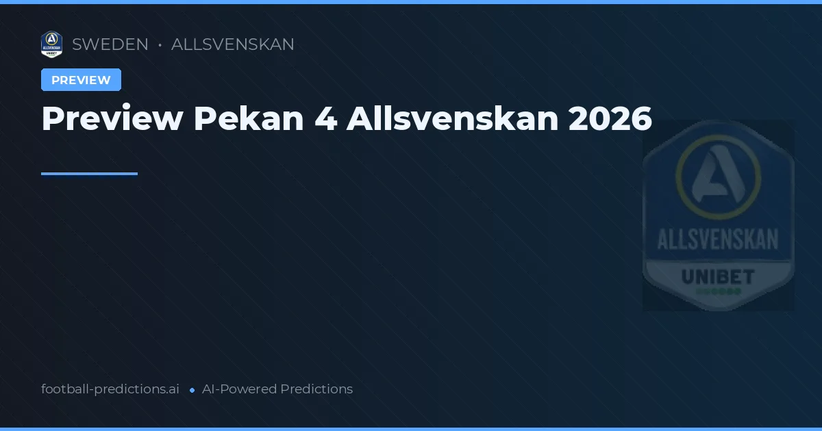 Preview Pekan 4 Allsvenskan 2026