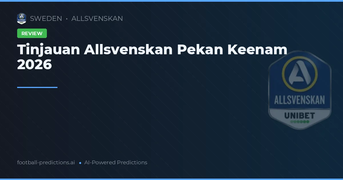 Tinjauan Allsvenskan Pekan Keenam 2026
