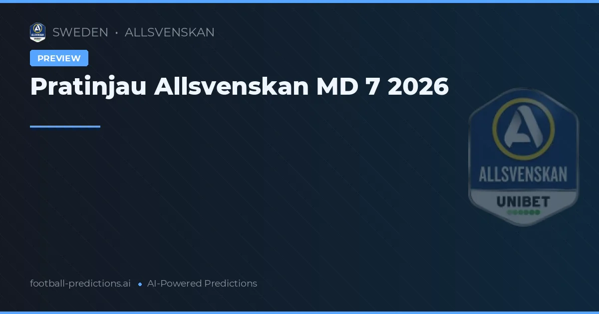 Pratinjau Allsvenskan MD 7 2026