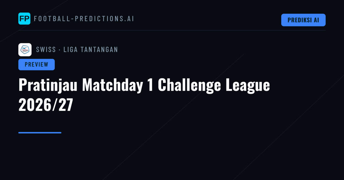 Pratinjau Matchday 1 Challenge League 2026/27