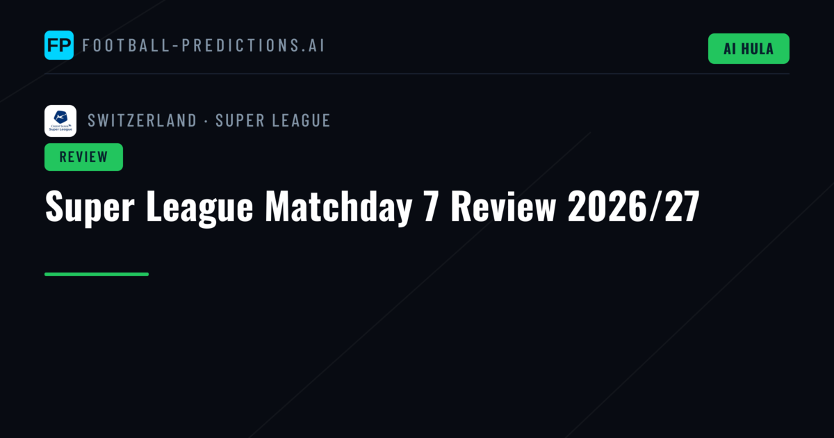 Super League Matchday 7 Review 2026/27