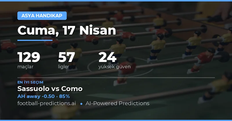 17 Nisan 2026'da Asian Handicap Tahminleri