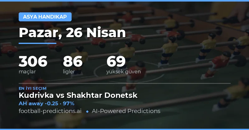 26 Nisan 2026 Asian Handicap Bahis Analizi