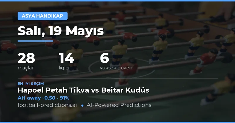 19 Mayıs 2026 Asya Elde Maç Öngörüsü