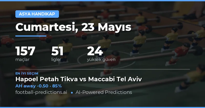23 Mayıs 2026 Asya Elde Bahis Öngörüsü