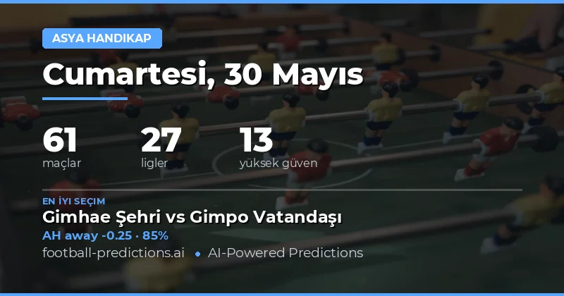 30 Mayıs 2026 Maçları İçin Kapsamlı Asya Elde Rehberi