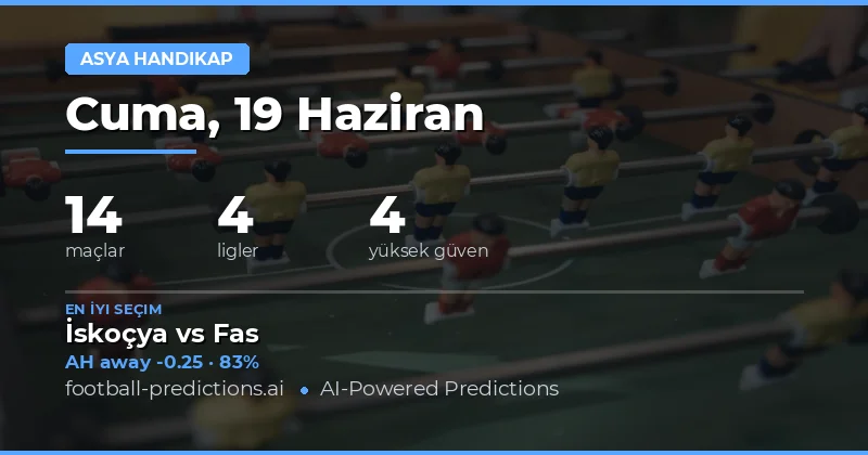 19 Haziran 2026 İçin En İyi AH Tahminleri