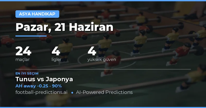 21 Haziran 2026 İçin En İyi AH Tahminleri