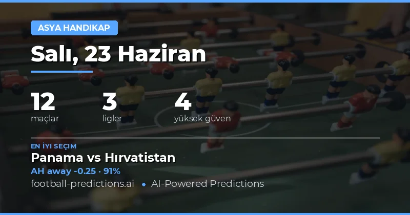 23 Haziran 2026 İçin En İyi AH Tahminleri