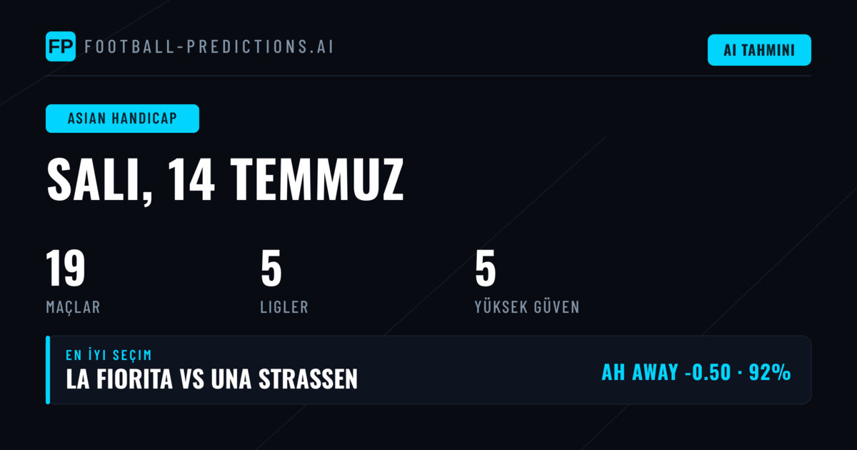 14 Temmuz 2026 İçin En İyi AH Tahminleri