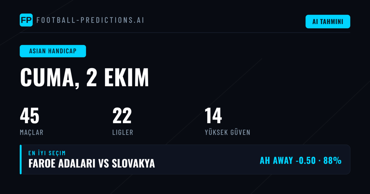 2 Ekim 2026 İçin En İyi AH Tahminleri