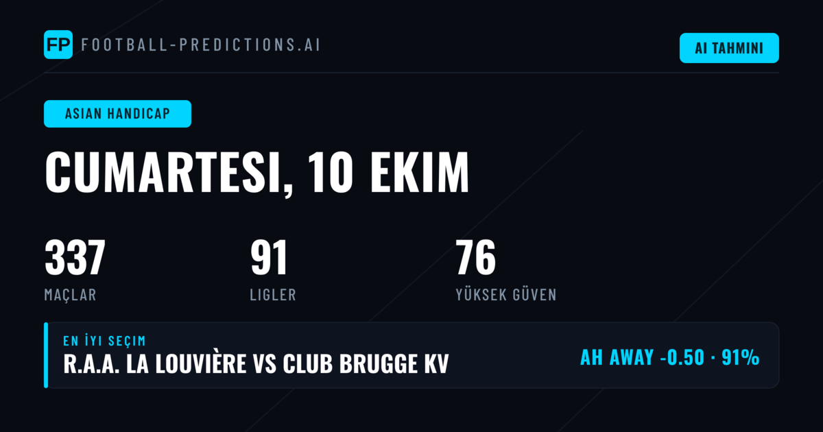 10 Eki 2026 İçin En İyi AH Tahminleri