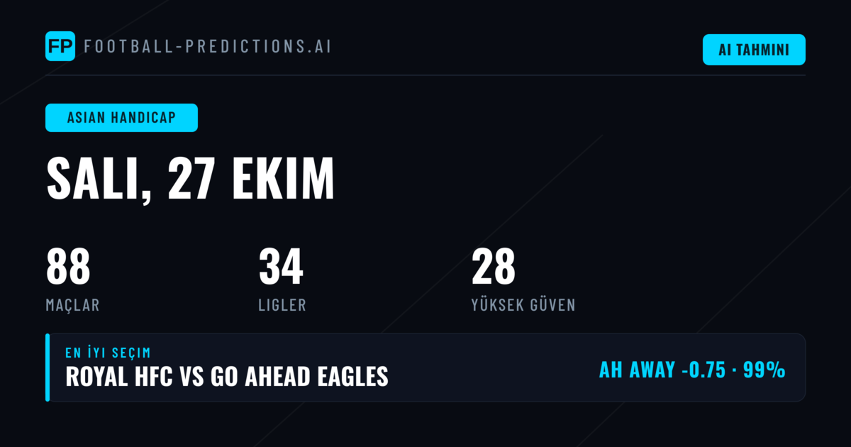 27 Ekim 2026 İçin En İyi AH Seçimleri