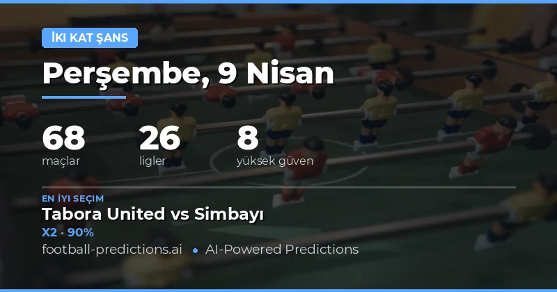 9 Nisan 2026 Tarihli Maçlarda Double Chance Analizi