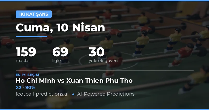 10 Nisan 2026 Tarihindeki Maçlarda Double Chance Stratejisi