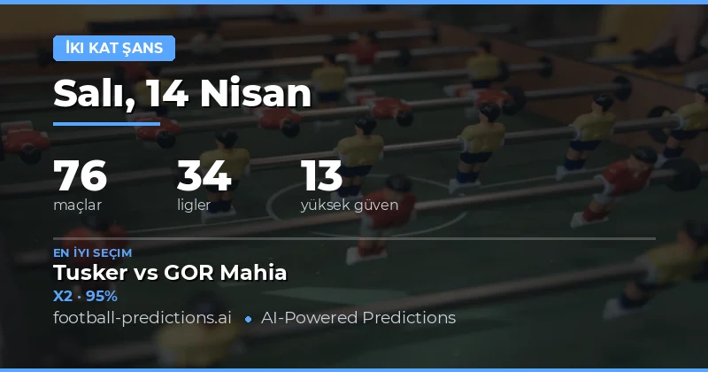 14 Nisan 2026 Tarihli Maçlarda Double Chance Stratejisi