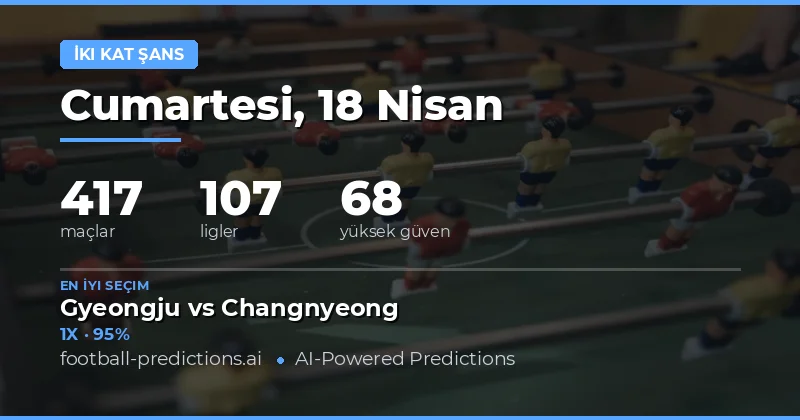 18 Nisan 2026 Tarihli Maçlarda Double Chance Stratejisi