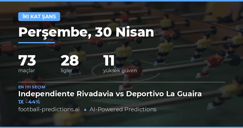 30 Nisan 2026 Double Chance Maç Analizleri
