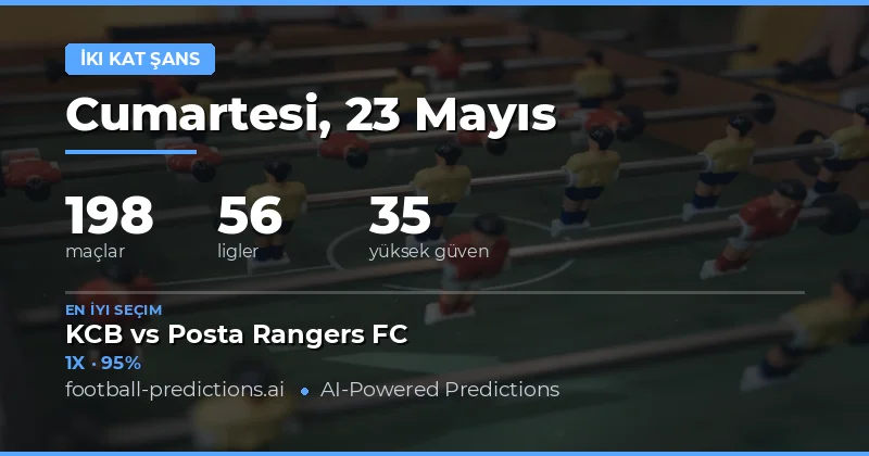 23 Mayıs 2026 İçin Kapsamlı Double Chance Maç Analizleri