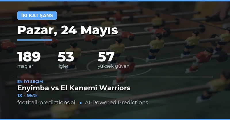 24 Mayıs 2026 Double Chance Maç Analizleri