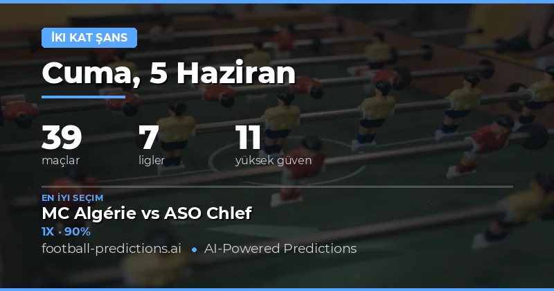 Çift Şans Bahislerinde 5 Haziran 2026 Fırsatları