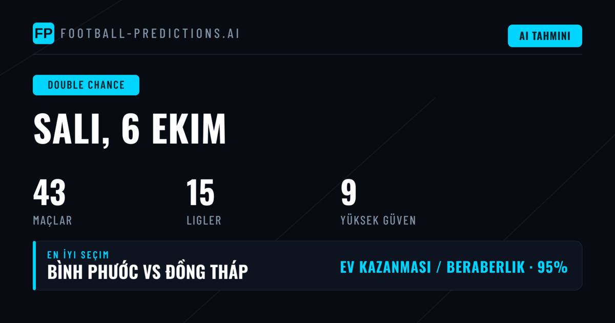 6 Ekim 2026 İçin En İyi DC Seçimleri