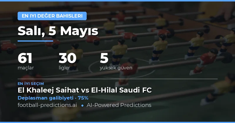 5 Mayıs 2026 En Değerli Bahis Fırsatları