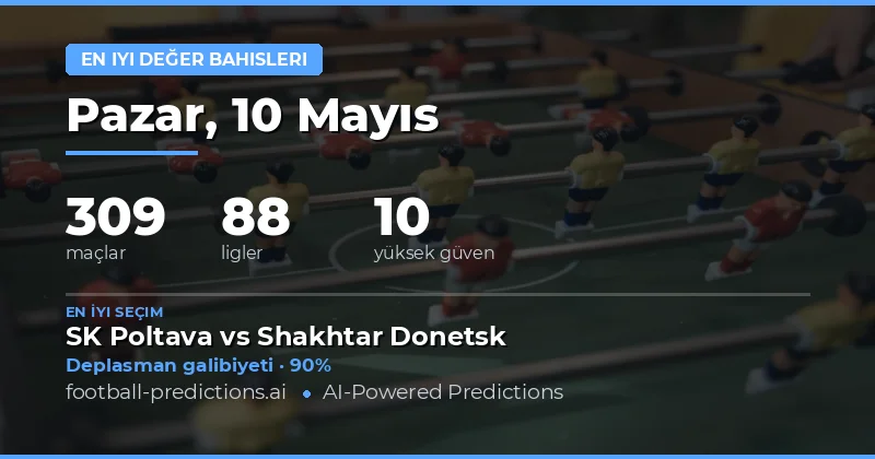 10 Mayıs 2026 Maçları İçin Detaylı Bahis Analizi
