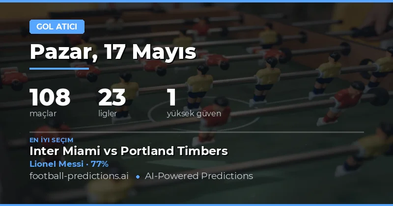 17 Mayıs 2026 Anytime Goalscorer Maç Analizi