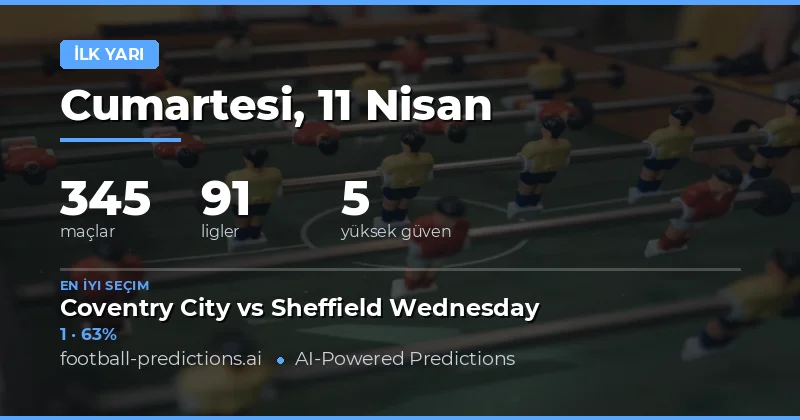 11 Nisan 2026 Tarihindeki Maçlarda Yarı Zaman Sonuçları