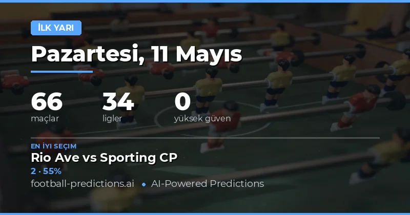 11 Mayıs 2026 Yarı Zaman Sonuç Öngörüleri