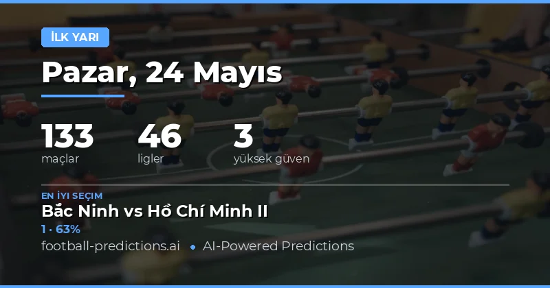 24 Mayıs 2026 Maç Programı ve Yarı Zaman Analizi